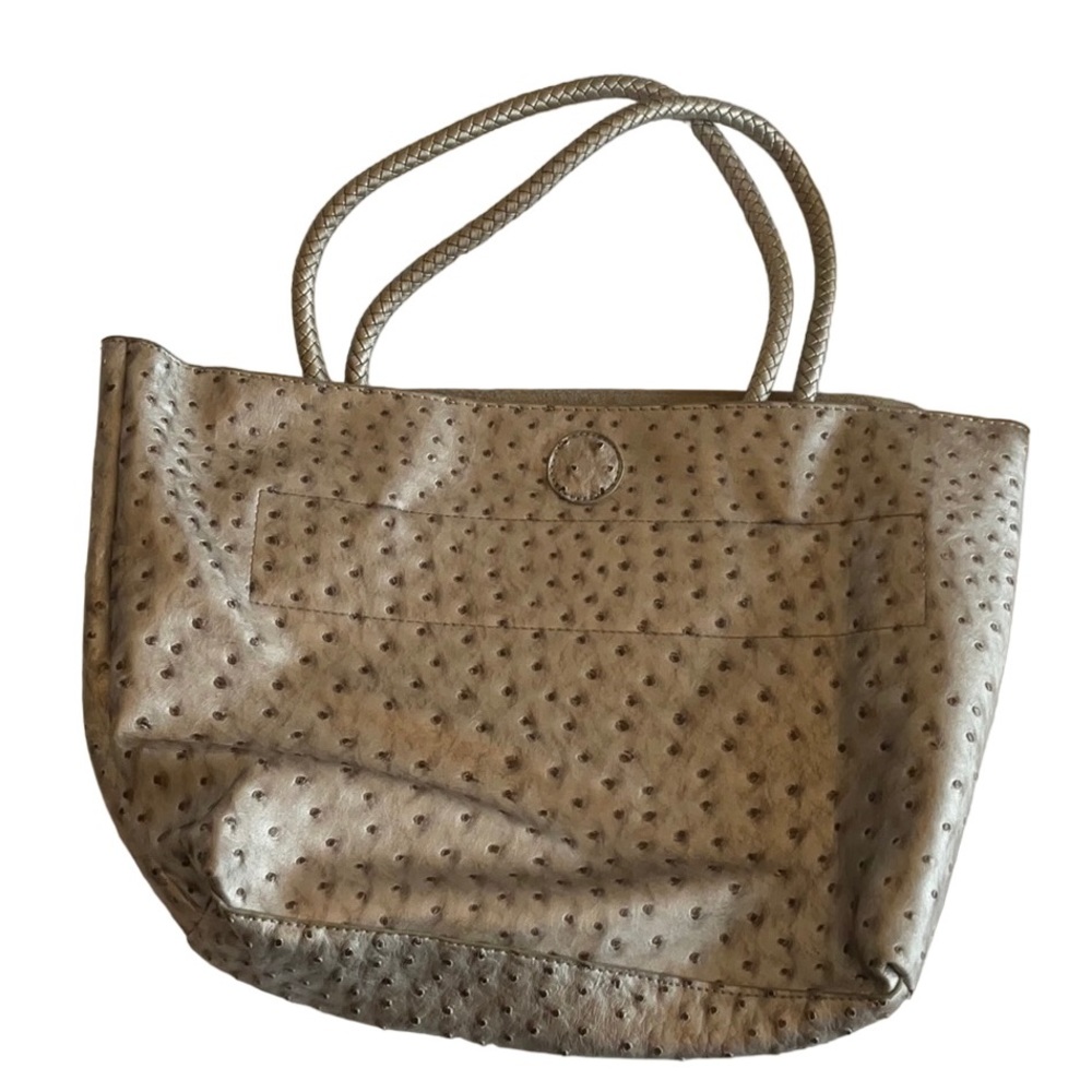 Unbranded ostrich inspired tote - as is